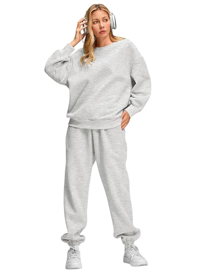 Q-RIOUS WomeOversizedze Sweatshirt &amp; Joggers Co-ord Set