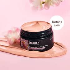 Quench Brightening Korean Pink Clay Mask for De-Tan and Blackhead Reduction – 50 ml Quench Brightening Korean Pink Clay Mask for De-Tan and Blackhead Reduction – 50 ml