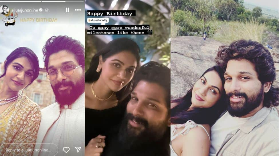 Allu Arjun&#039;s Heartfelt Birthday Tribute To Wife Sneha Reddy