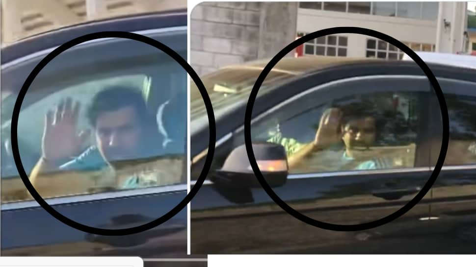 Rohit Sharma in a SUV. (Image source: Youtube Screengrab)