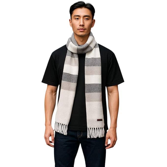 RIZZQ Woolen Soft Microfibre Cashmere Muffler Scarf