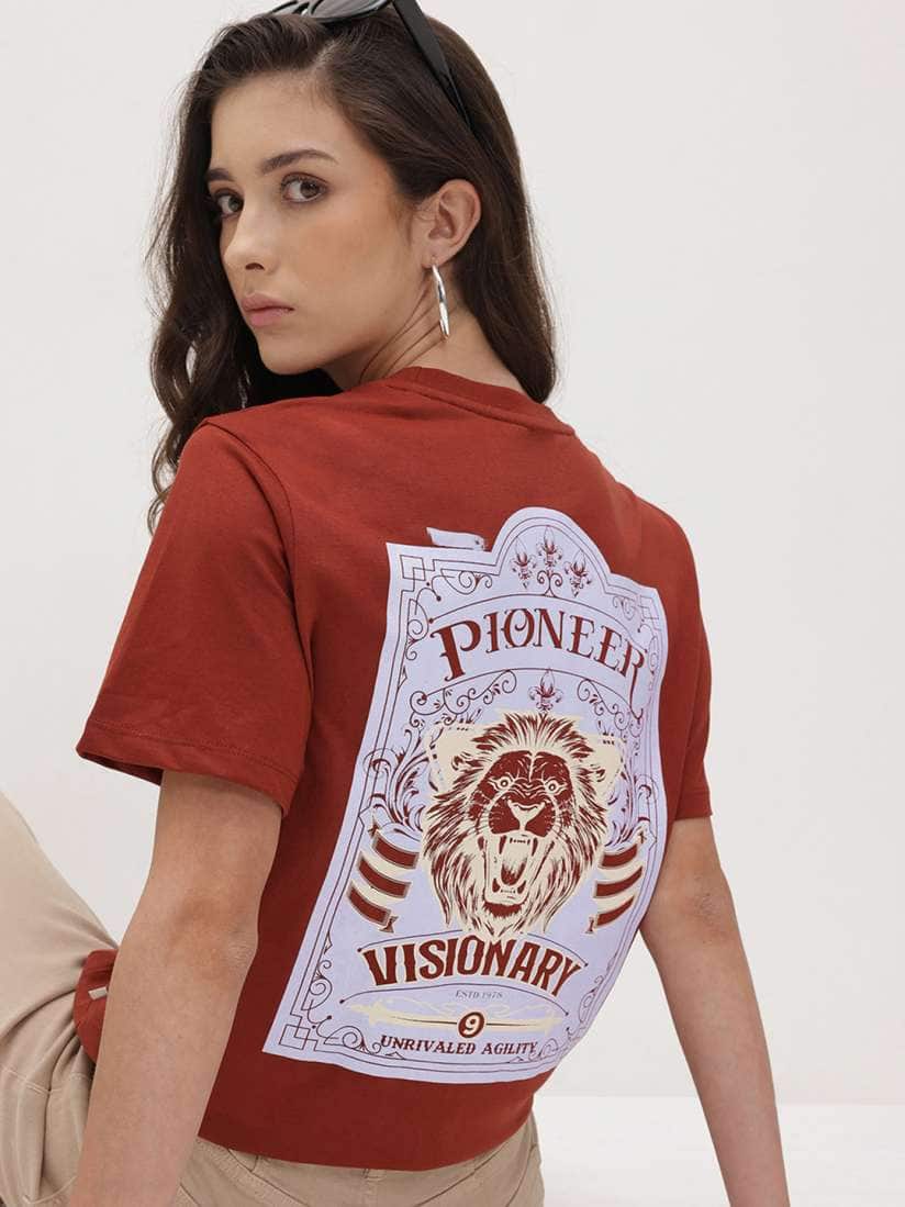 Roadster Women Graphic Printed Boxy T-Shirt Roadster Women Graphic Printed Boxy T-Shirt