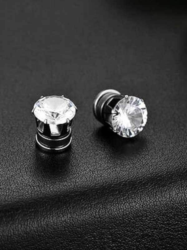 Roadster Cubic Zirconia Magnetic Studs For Men