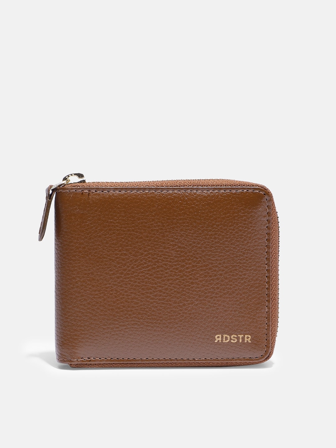 Roadster The Lifestyle Co Men Brown Leather Solid Zip Around Wallet