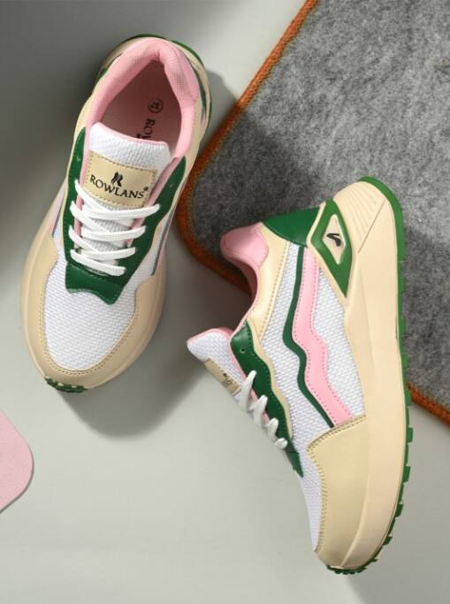 Rowlan's Women's Colourblocked Lace-Ups Sneakers
