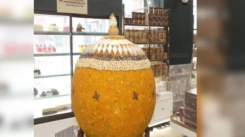 Kolkata Sweet Shop Creates Massive 500-kg Ladoo For Ganesh Chaturthi Celebrations 