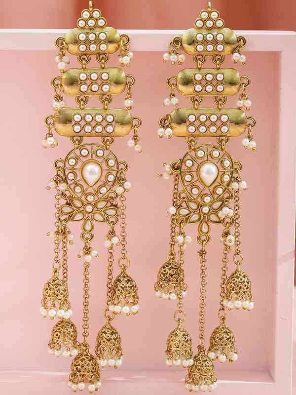 Rubans Layered Jhumka Earrings Rubans Layered Jhumka Earrings