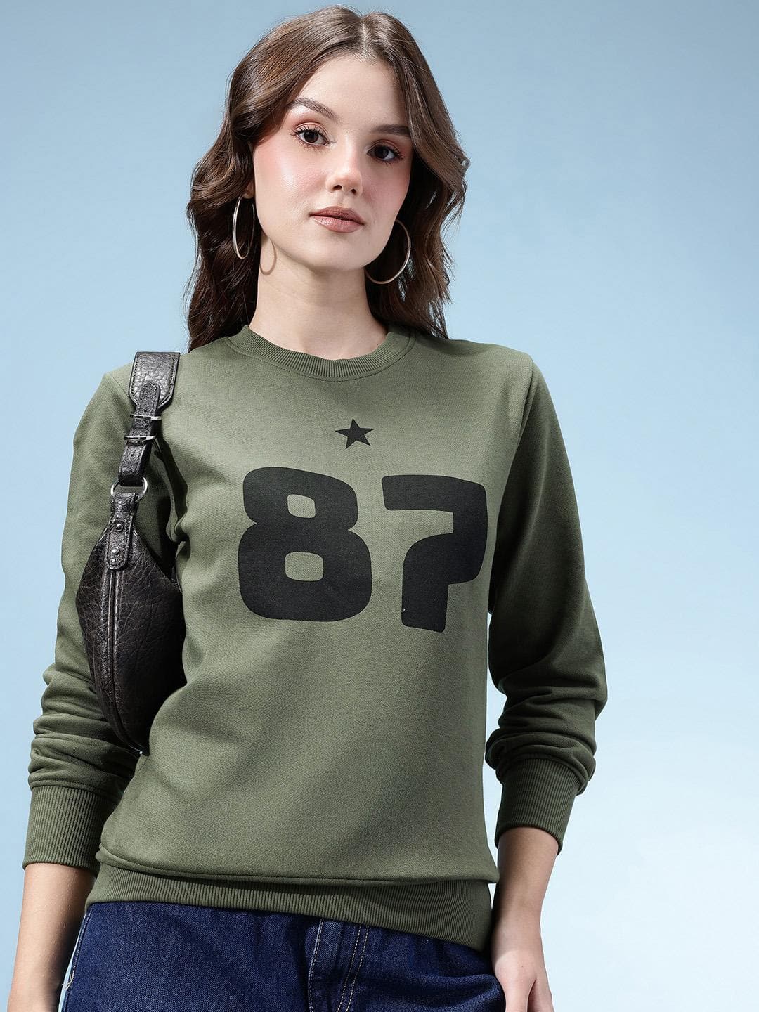 glitchez Typography Printed Terry Sweatshirt glitchez Typography Printed Terry Sweatshirt
