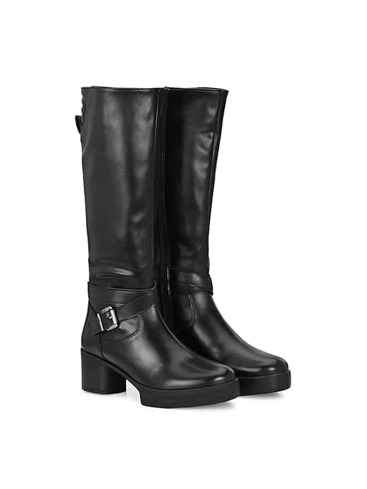Delize Brown Women Knee Ankle Boots