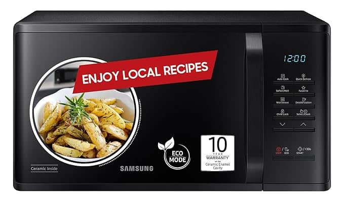  Samsung 23 L Solo Microwave Oven (MS23A3513AK/TL, Black)