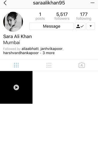 sara ali khan has apparently made her instagram debut the account has been followed by janhvi kapoor and alia bhatt but there has been no confirmation - independence day 2018 sara ali khan debuts on instagram alia