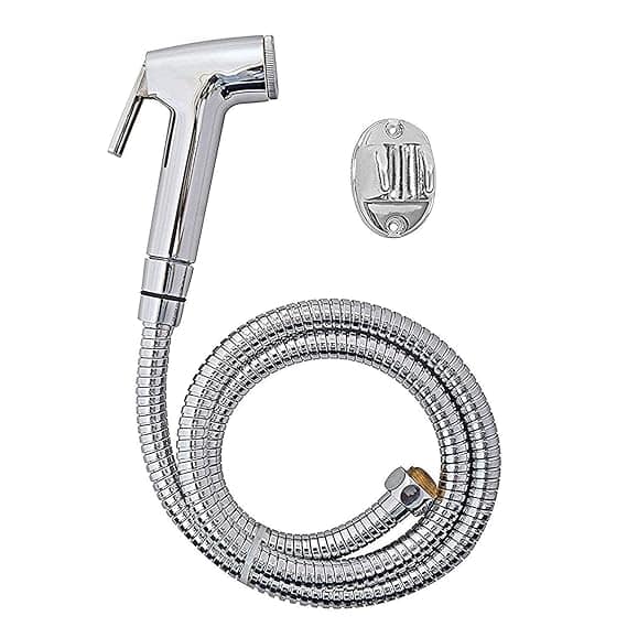 SBD Safari ABS Plastic Health Faucet Set with Stainless Steel Hose (1 Meter) SBD Safari ABS Plastic Health Faucet Set with Stainless Steel Hose (1 Meter)