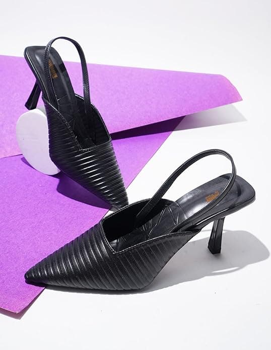SilverArrow Chunky Heel Bellies Pointed Pumps SilverArrow Chunky Heel Bellies Pointed Pumps