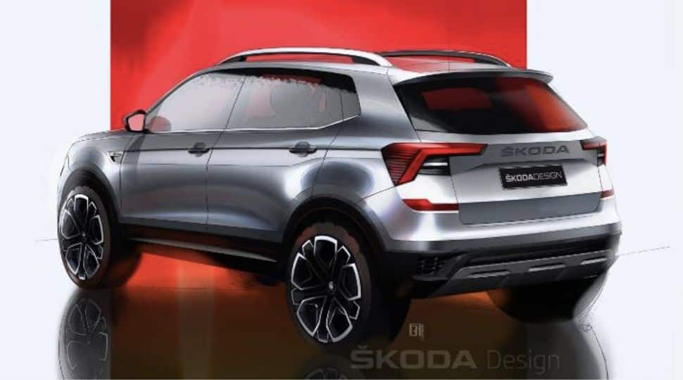 Skoda Kushaq sketches out ahead of its official unveiling, the SUV gets rugged looks