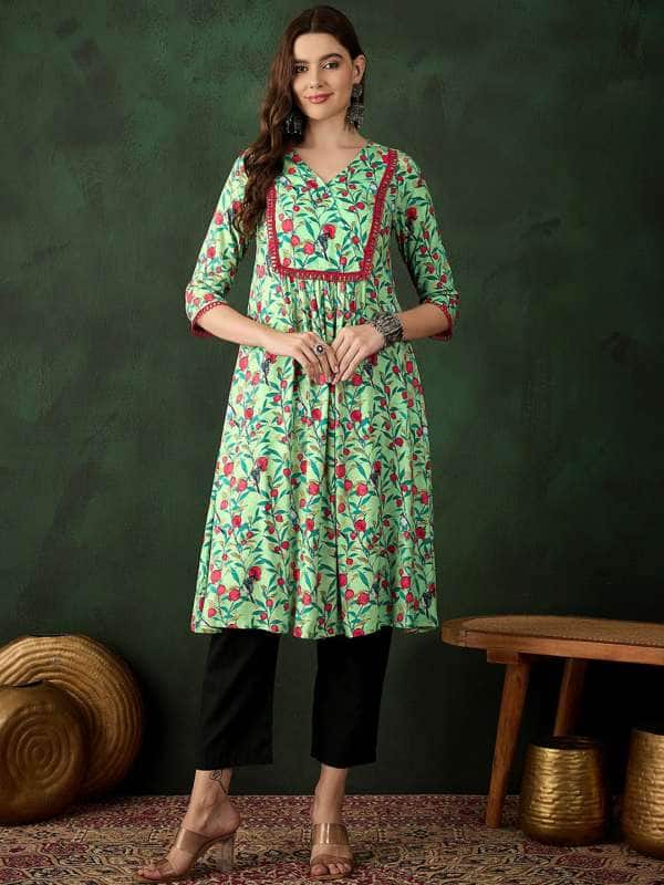 Sangria Printed A-Line Kurta