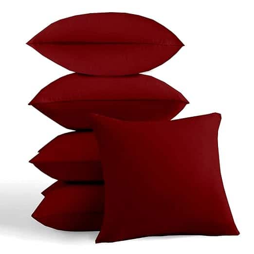 Linenaffairs Microfiber Cushion Filler Set (12x12 inches) – Burgundy