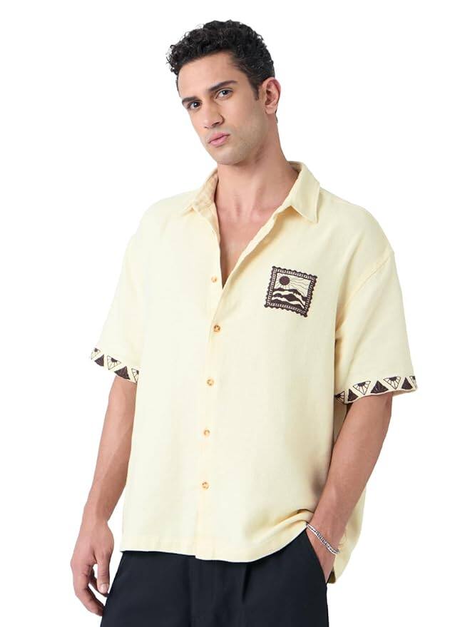 The Souled Store Oversized Embroidered Shirt