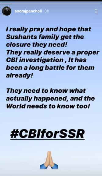 After Ankita Lokhande and Kriti Sanon, Sooraj Pancholi and others appeal for CBI probe in Sushant case