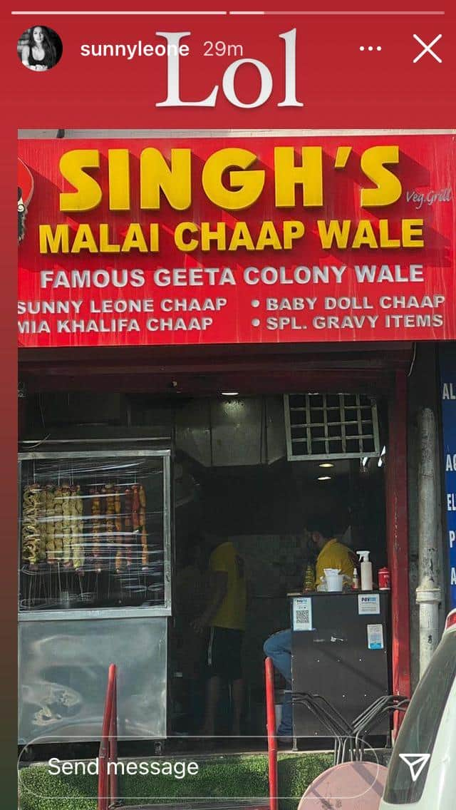 Sunny Leone and Mia Khalifa Chaap available in Delhi based restaurant