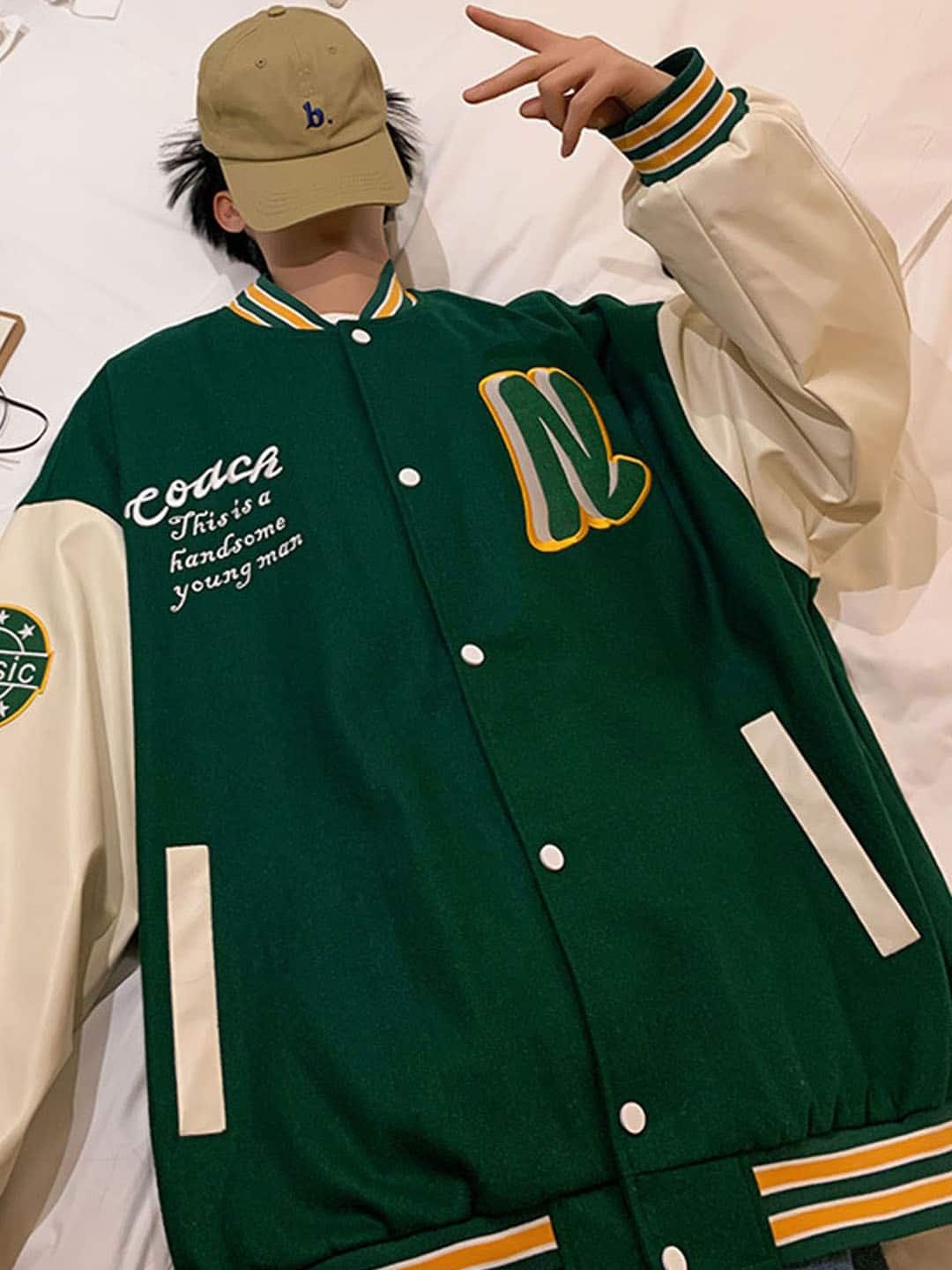 StyleCast Longline Varsity Jacket