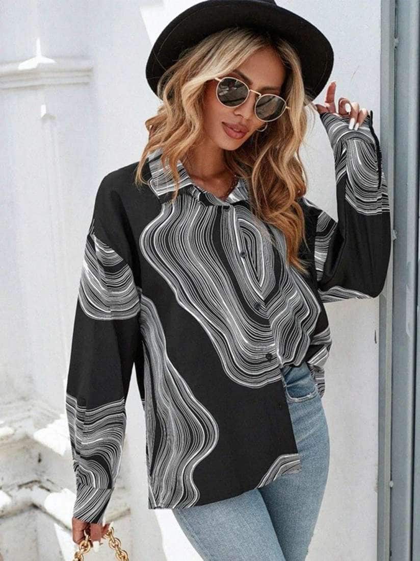Stylecast X Slyck – Abstract Printed Relaxed Shirt