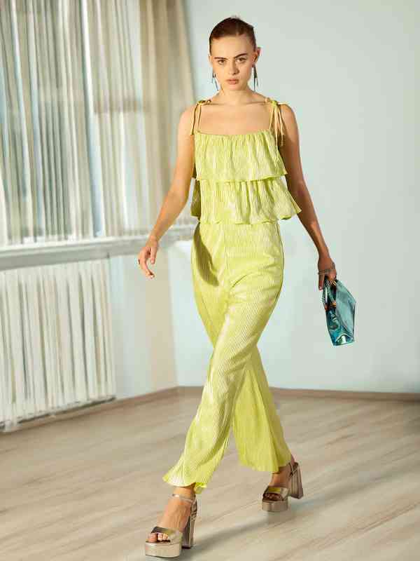 Stylecast X Kassually Pleated Ruffled Top Co-ords