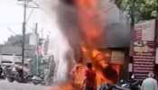 Heavy damage due to sudden fire in a restaurant in Indore