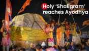 After 1,000-km, week-long journey, Shaligram stones reach Ayodhya, hundreds gather to offer prayers