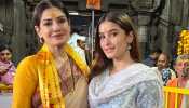 Raveena Tandon And Daughter Rasha Thadani Seek Blessings At Bhimashankar Temple - See Pics