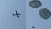 Indian Air Force Conducts Airdrop Test For BHISHM Portable Hospital Cubes In Agra