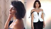 Priyanka Chopra Slays In New Short Haircut, Turns Heads In Black-And-White Plunging Gown: Pics 