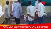 EC Orders Action Against YSRC MLA Caught Damaging EVM On Camera In Andhra Pradesh