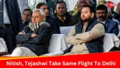 Nitish Kumar, Tejashwi Yadav Take Same Flight To Delhi For Key NDA, INDIA Bloc Meetings