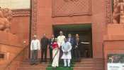 Union Budget 2024: FM Sitharaman Dons White And Magenta Saree For Budget Presentation