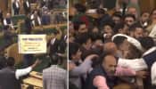 Brawl In J&amp;K Assembly As Special Status Resolution Sparks Violent Protest 