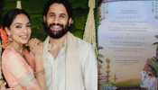 Naga Chaitanya - Sobhita Dhulipala&#039;s Wedding Card LEAKED, Star Couple To Tie Knot On THIS Date 