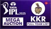 IPL 2025 KKR Mega Auction: Check Kolkata Knight Riders Full Players List, Squad