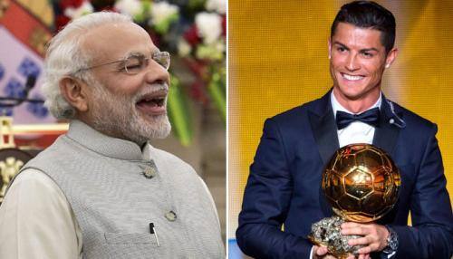 PM Modi receives jersey signed by Cristiano Ronaldo from Portugal