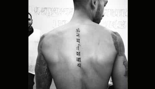 Customised Om namah Shivay tattoo by @nains_tattoos Designed by  @_shankart__ . #omtattoo #trishultattoo #art #skinmachinetattoo… | Instagram