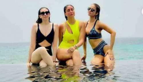 Karishma Naked Video - HOT! Kareena Kapoor sizzles in sexy neon monokini at Maldives beach with  Karisma Kapoor, Natasha Poonawalla: PHOTOS | People News | Zee News