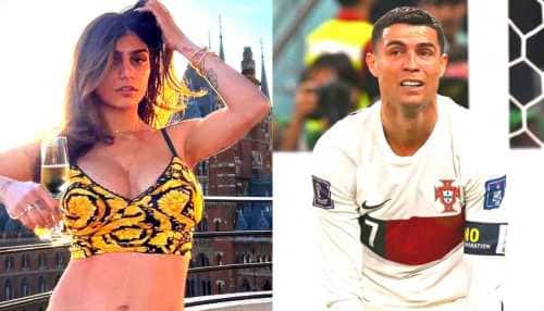 500px x 286px - Former Adult film star Mia Khalifa celebrates Cristiano Ronaldos Portugals  defeat against Morocco in FIFA World Cup 2022 - Check Reaction | Football  News | Zee News