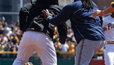 MLB suspends 4 after Brewers-Pirates brawl