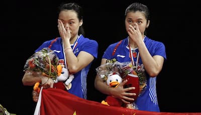 Tian Qing, Zhao Yunlei win women`s doubles world badminton gold
