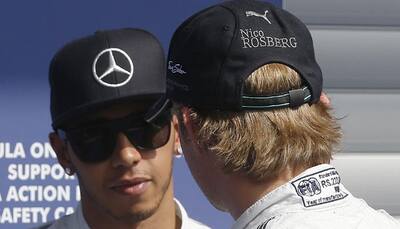 Lewis Hamilton on top as Nico Rosberg`s gears fail him