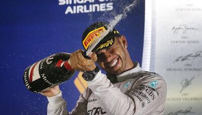 No celebrations for title-chaser Lewis Hamilton