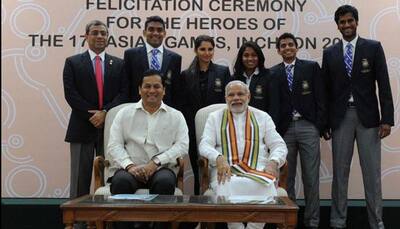 Narendra Modi felicitates India's Asian Games medallists