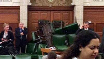 Canada's Parliament attacked: Firing outside room where PM Stephen Harper was speaking