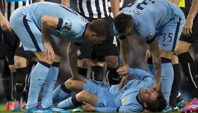 Manchester City's David Silva ruled out for up to a month with knee injury