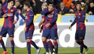 Luis Suarez scores first Barcelona goal
