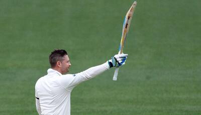Michael Clarke reaches brave century in Adelaide Test